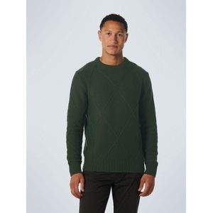 Pullover Crewneck Cable Jacquard With Wool Dark Green (21210929 - 052)