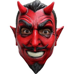 Partychimp Hoofdmasker Classic Duivel Halloween Masker voor bij Halloween Kostuum Volwassenen- Latex - One-size