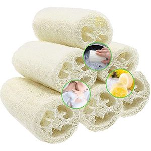 Natuurlijke Luffaspons - 6 Stuks Voor Peeling en Lichaamsverzorging