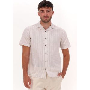Anerkjendt Akleo Cot/lin Stripe Shirt Heren - Vrijetijds blouse - Beige - Maat S