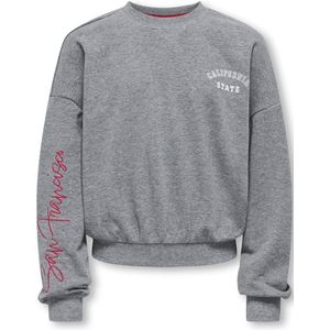 ONLY - Meisjes sweater - Maat 134/140 - Meisjes - GRIJS - katoen