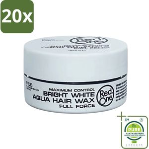 20 x Red One - Haarwax - Bright White - Maximum Control - Voor Extra Sterke Fixatie - 150 ml - Grootverpakking - Haarwax - Stylingproduct - Haarfixatie - Sterke Hold - Haarmodeleren