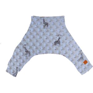 Broek geschikt voor Pavlik, gipsbroek en spreidbroek Minky giraf blauw