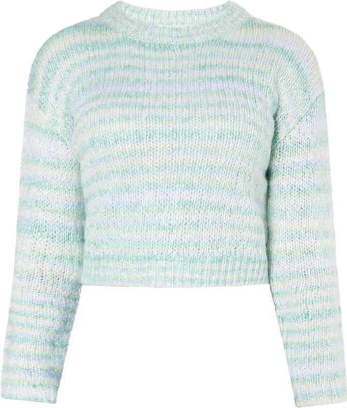 Mymo - Gebreide Trui - Zachtgroen - Dames - Veelkleurig