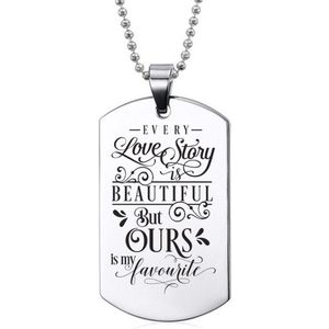 Ketting RVS - Every Love Story is Beautiful