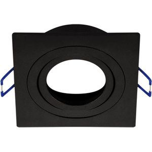LED Spot Armatuur | Kantelbaar | Ø80mm | Vierkant | Zwart