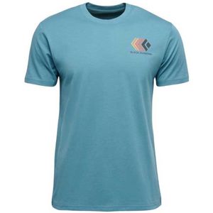 Black Diamond - Faded SS Tee Creek Blue - T-shirt - Blauw - Heren van Katoen
