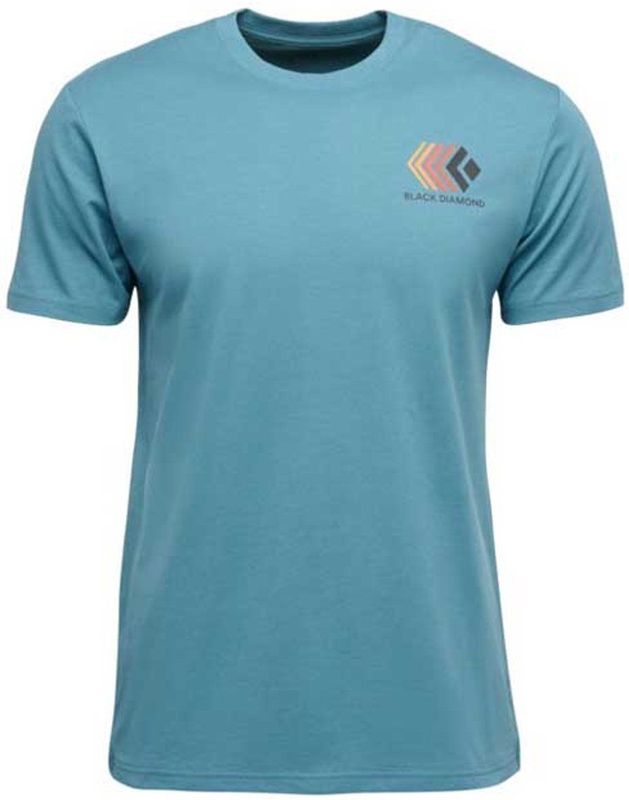 Black Diamond - Faded SS Tee Creek Blue - T-shirt - Blauw - Heren van Katoen