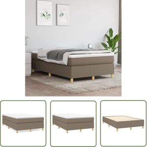 The Living Store Boxspringframe - Taupe - 203 x 120 x 35 cm - Multiplex lattenbodem