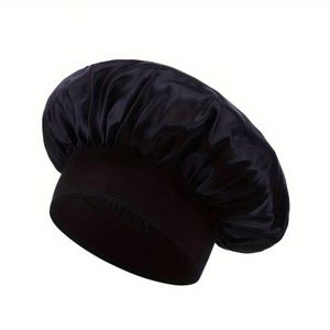 Bovista Zijden Slaapmuts - Satijnen Nachtmuts - Silk Bonnet - Sleep Cap - Haarverzorging - Satin - Verstelbaar - Voor Zacht & Stralend Haar - Zwart