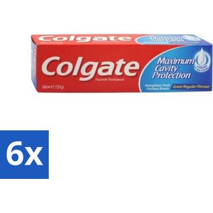 6 x Colgate Tandpasta Maximum Cavity Protection 100 ml - Tandpasta - Tanden Bleken - Vlekken Verwijderen - Gaatjes Bescherming - Fluoride