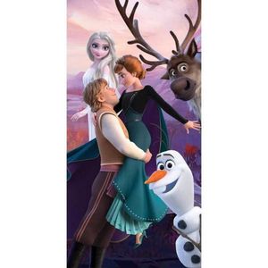 Frozen strandlaken - 140 x 70 cm. - Anna, Elsa en Olaf badhanddoek - multi
