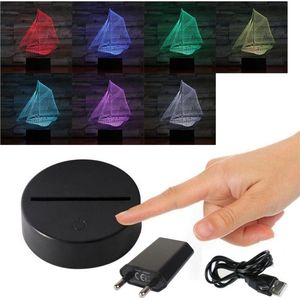 3D Led Lamp Met Gravering - RGB 7 Kleuren - Unicorn