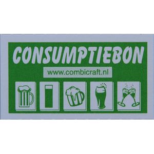 Hele consumptiebonnen op strip 2500 st. (5 boekjes a 500 st) - GROEN
