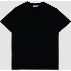 Vercate - Knitted T-Shirt - Korte Mouw - Zwart - Regular Fit - Excellent Katoen - Maat S