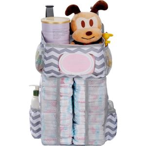 Organisator Babyluier Caddy Organisator Hangende wiegorganisator met zakken en compartimenten voor luiers Poederdummyspeelgoed