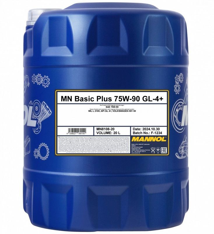 20 Liter Mannol 8108 Basic Plus GL-4+ 75W-90