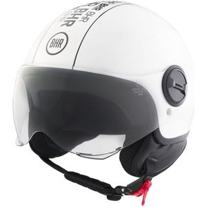 BHR 835 - Vespa helm - wit stripe - maat XL - bromfietshelm - voor scooter en motor