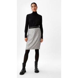 Rok - Kokerrok - Effen - Chiffon - Met Pailletten - Knielengte