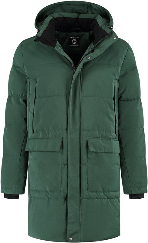Travelin' - Ladan - Puffer Winterjas - Groen - Waterbestendig
