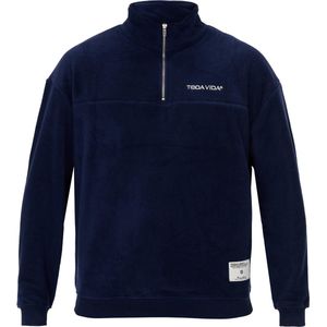 TODAVIDA - fleece sweater - halfzip - donkerblauw - M