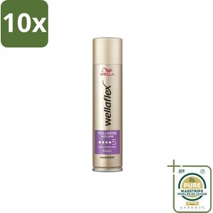 10 x Wella – Flex Fullness Volume Ultra Strong – Haarspray – 250 ml - Grootverpakking - Haarspray - Volume - Volle Haar - Haartype - Fixatie