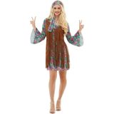 FUNIDELIA Hippie kostuum voor Dames - Hippie Jurk - Maat: 4XL