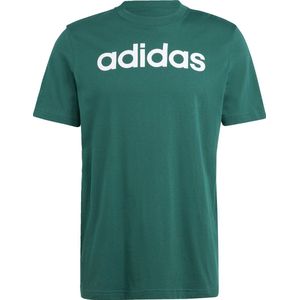 adidas Sportswear Essentials Single Jersey Linear Geborduurd Logo T-shirt - Heren - Groen- 2XL