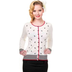 Dancing Days - CLOSE CALL Cardigan - 4XL - Wit/Zwart