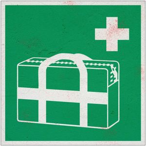 Medische noodtas bord – E027 - Sign Again - 40 x 40 cm