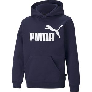 PUMA ESS Big Logo Hoodie FL B Jongens Trui - Donkerblauw - Maat 128