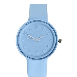 Pastel Color Horloge - Sky Blue | Siliconen | Ø 41 mm | Fashion Favorite