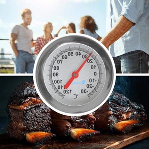 Rookoven thermometer - 8224 - 120 graden - Roestvrij staal - 30 cm sonde - Rookton accessoire - Analoog - Rookthermometer - Houtgasgrill - Elektrische grill - Vis - Vlees Thermometer oven