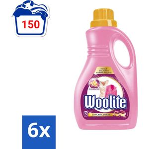 Woolite Delicate - Vloeibaar Wasmiddel - Met Keratine - Wol, Zijde & Fijne Was - 25 Wasbeurten - 1,5L - Voordeelverpakking - 6 stuks