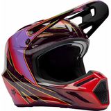 FOX V3 RS Canvas Zwart Rood Crosshelm - Maat L - Helm