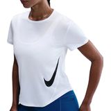 Nike Tempo Swoosh Run Dri-FIT - Hardlooptop - Wit - Korte Mouwen