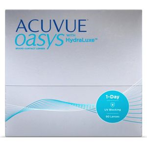 +6.50 - ACUVUE® OASYS 1-Day WITH HYDRALUXE - 90 pack - Daglenzen - BC 9.00 - Contactlenzen