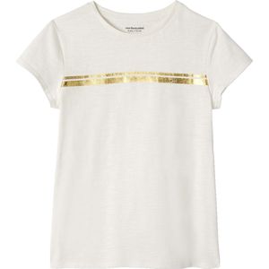 Vertbaudet - Iriserend Gestreept Sportshirt - Meisjes - Katoen