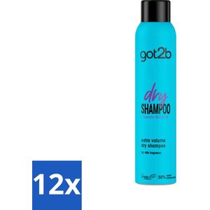 12 x Got2B - Droogshampoo - Fresh & Fabulous Volume - 200 ml - Droogshampoo - Fris Haar - Volume - Haarkleur - Haartypen