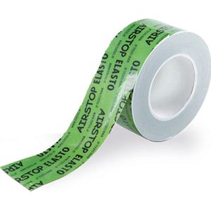 Isocell Airstop Elasto kleeftape voor Luchtdichting - Verlijmen van dampremmers en dampschermen - Verlijming van OSB en spaanplaten binnen en buiten
