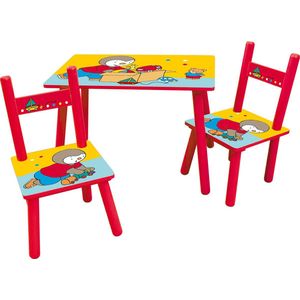 T'choupi Kinderstoelset 61 X 42 X 41 Cm Mdf Rood/geel 3-delig