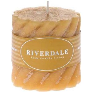 Riverdale - Geurkaars Swirl Summer's Breeze mosterd 7.5x7.5cm - Geel