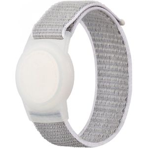 Airtag armband Polsband horloge - Airtag Sleutelhanger - Airtag Polsband Voor Kinderen - Airtag Armband - Airtag Apple - Klittenband - Airtag Houder - Airtag Hoesje - wit / grijs