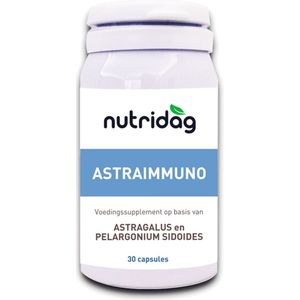 Nutridag - Astraimmuno - Bestrijd de symptomen van verkoudheid en griep - Natuurlijke verkoudheidskuur - Helpt bij een snotterig en grieperig gevoel - 30 capsules