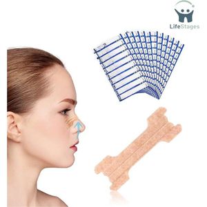 LifeStages - Neuspleisters - Neusstrips Tegen Snurken - Voor Sport - Slapend - Betere Ademhaling