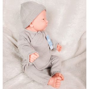 Mac Ilusion Gebreid Baby Pakje 3-dlg | BAS12 | Overslag | Zand | Newborn | maat 50