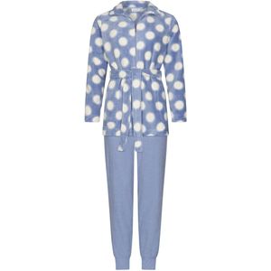 Pastunette - Huispak - Blue Fog - Fleece - Blauw/Wit - Maat 54