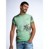 Petrol Industries - Heren Botanical T-shirt Reefquest - Groen - Maat XL