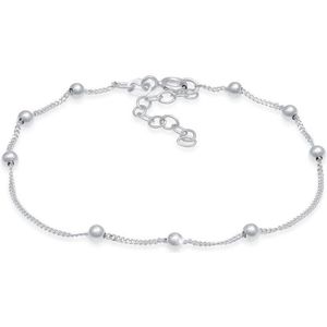 Elli Dames Armband Dames Curb Chain Balls Trend Basic Verstelbaar in 925 Sterling Zilverkleurig Verguld