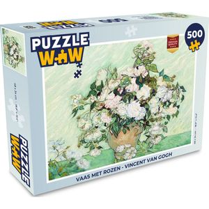 Puzzel Vaas met rozen - Vincent van Gogh - Legpuzzel - Puzzel 500 stukjes